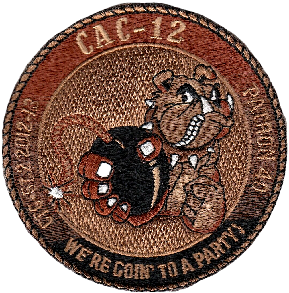 CAC-12 VP-40 CENTCOM 2012-2013 WE'RE GOING TO PARTY PATCH - PatchQuest