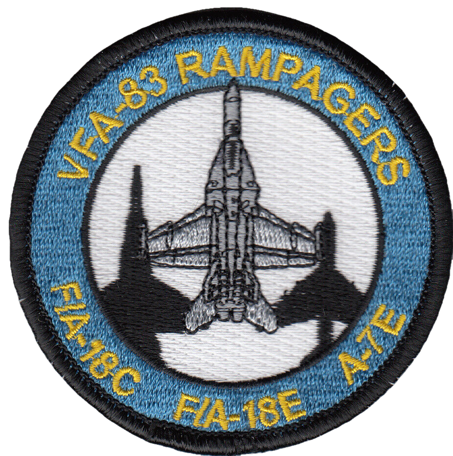 VFA-83 RAMPAGERS F/A-18C - F/A-18E - A-7E SHOULDER PATCH - PatchQuest