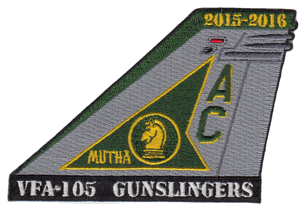 VFA-105 GUNSLINGERS MUTHA 2015 - 2016 TAIL FIN PATCH - PatchQuest