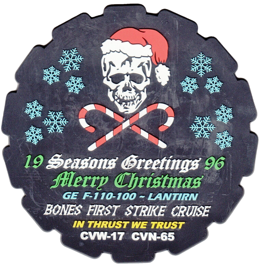 19 SEASONS GREETINGS 96 BONES FIRST STRIKE CRUISE PVC (SOFT RUBBER) PATCH - PatchQuest