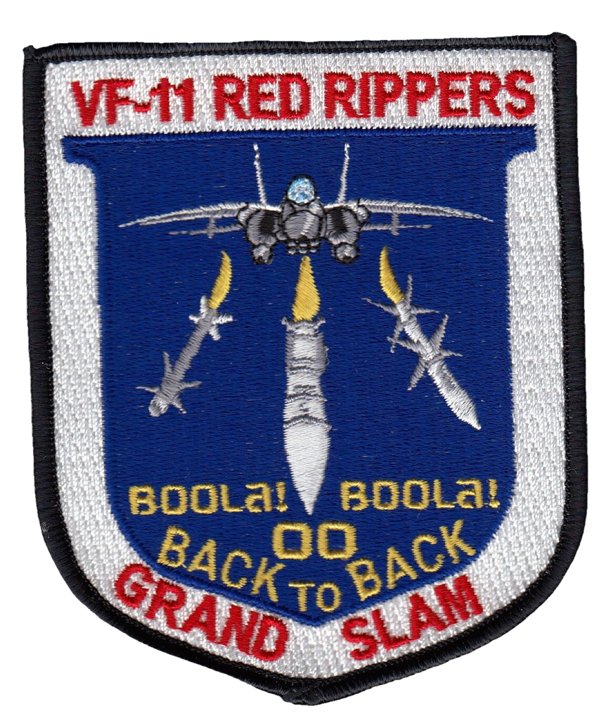 VF-11 RED RIPPERS BOOLA! BOOLA! 2000 BACK TO BACK GRAND SLAM PATCH - PatchQuest