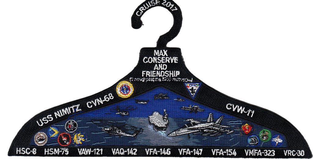VAQ-142 GRAY WOLVES CRUISE 2017 MAX CONSERVE AND FRIENDSHIP PATCH [Item 142005] - PatchQuest