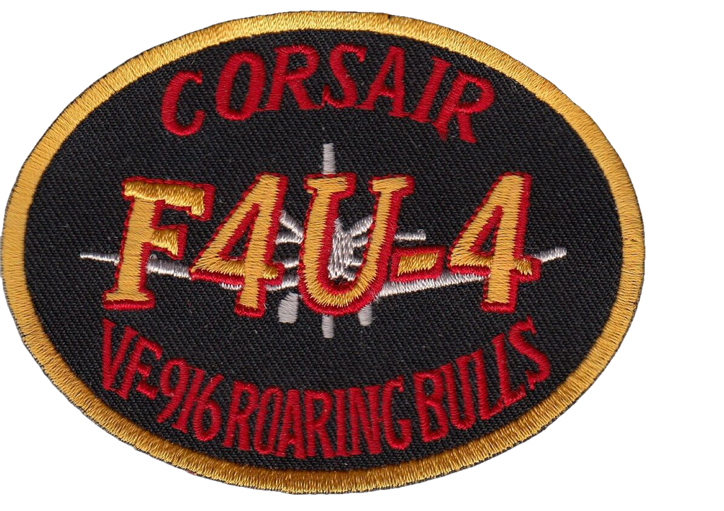 VF-916 ROARING BULLS F4U-4 CORSAIR OVAL PATCH - PatchQuest