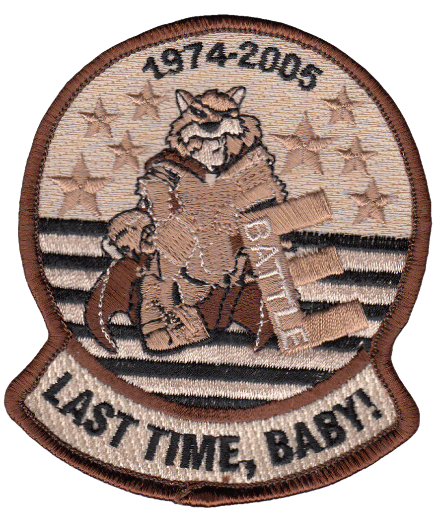VF-32 SWORDSMEN DESERT LAST TIME, BABY! 1974 - 2005 SHOULDER PATCH - PatchQuest
