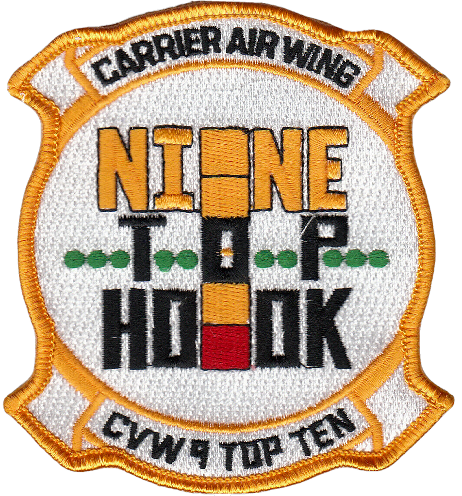CARRIER AIR WING NINE TOP 10 HOOK PATCH - PatchQuest