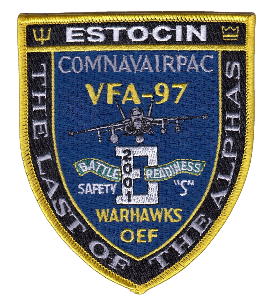 VFA-97 WARHAWKS BATTLE E 2001 CRUISE PATCH - PatchQuest