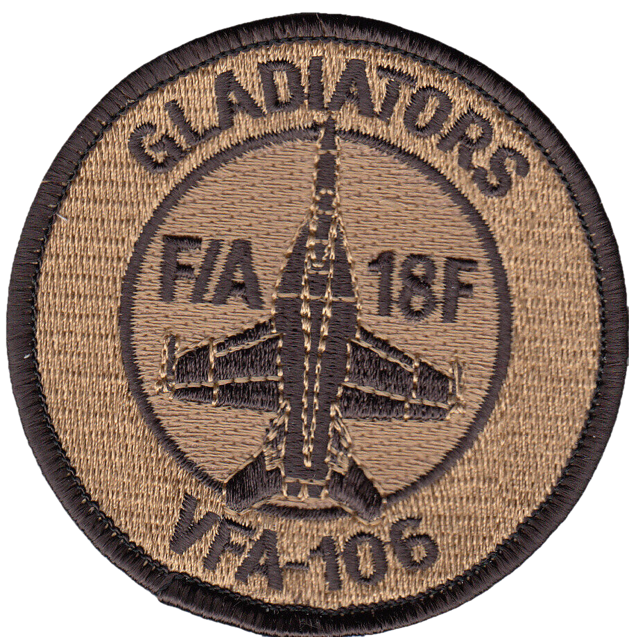VFA-106 GLADIATORS DESERT F/A-18F SHOULDER PATCH - PatchQuest