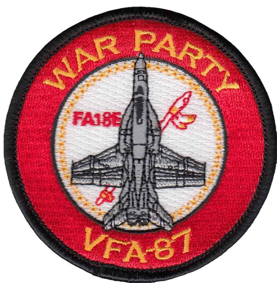VFA-87 WAR PARTY FA18E SHOULDER PATCH - PatchQuest