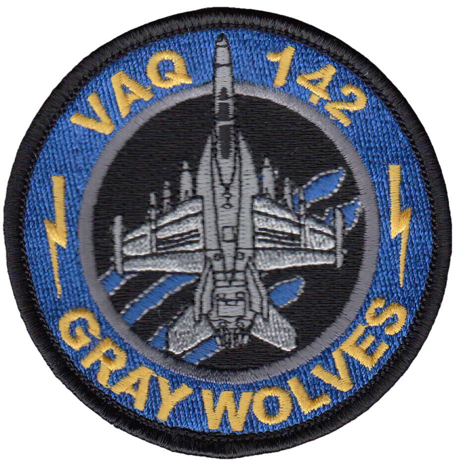 VAQ-142 GRAY WOLVES SHOULDER CIRCLE PATCH [Item 142001] - PatchQuest