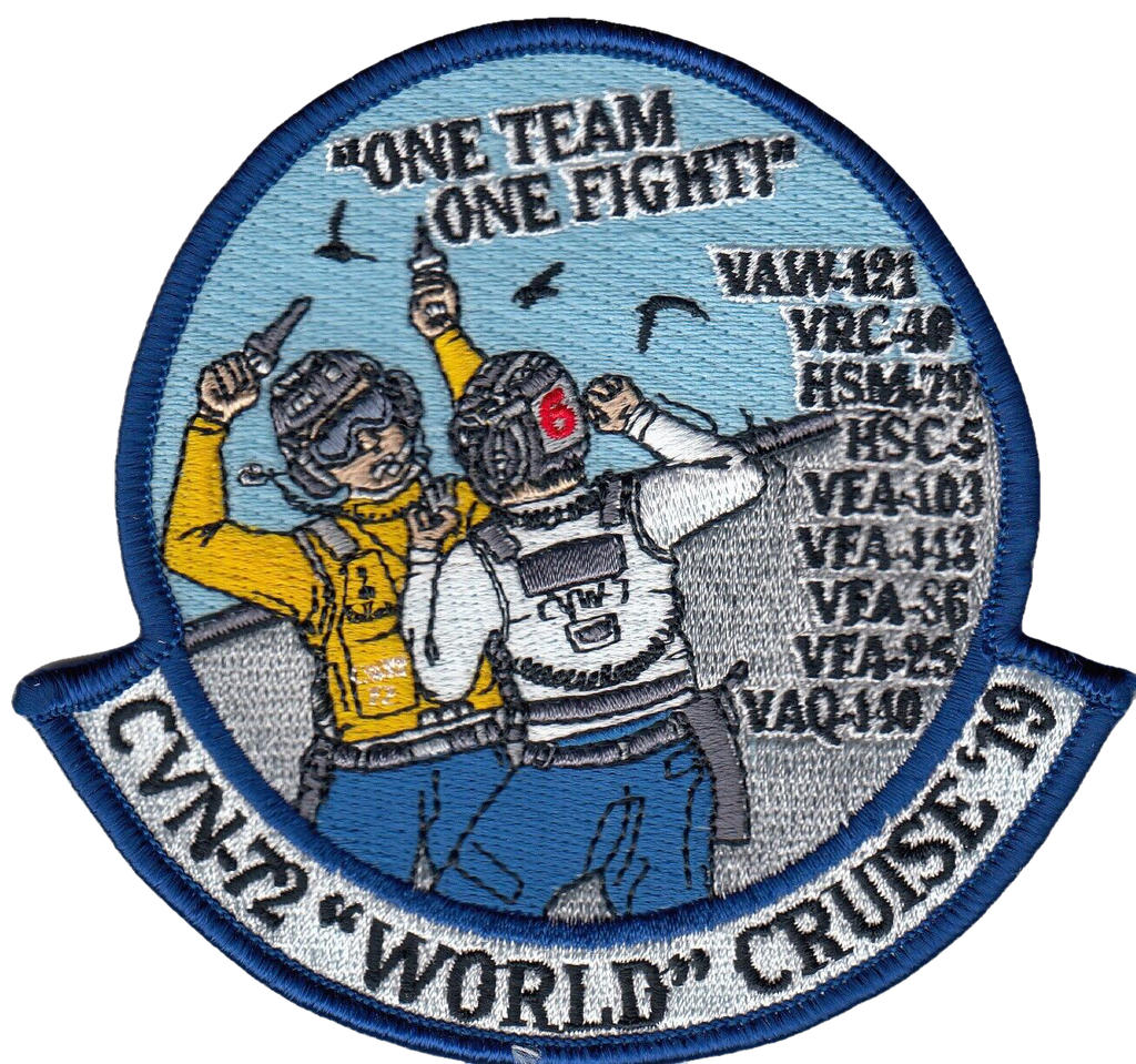 VAW-121 ONE TEAM, ONE FIGHT CVW-72 "WORLD" CRUISE 2019 PATCH [Item 121008] - PatchQuest