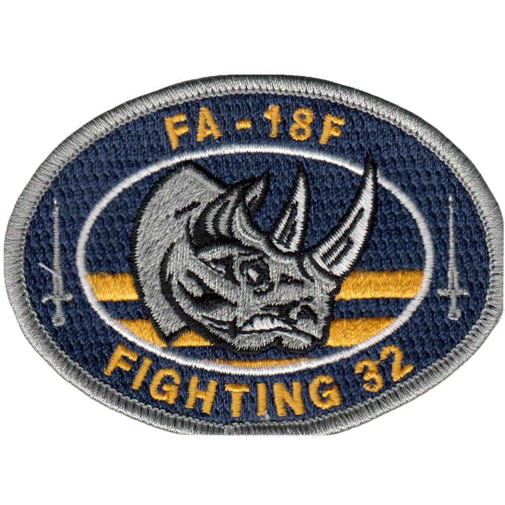 FIGHTING 32 FA-18F RHINO OVAL SHOULDER PATCH - PatchQuest
