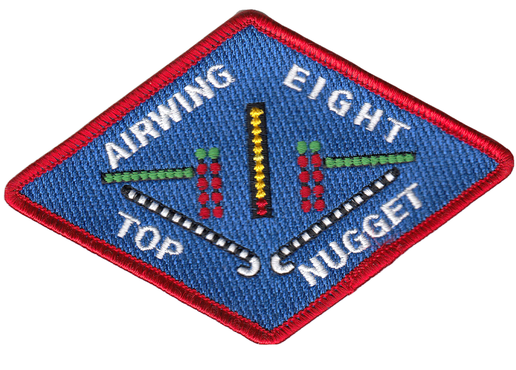 CARRIER AIR WING EIGHT TOP NUGGET SHOULDER PATCH - PatchQuest