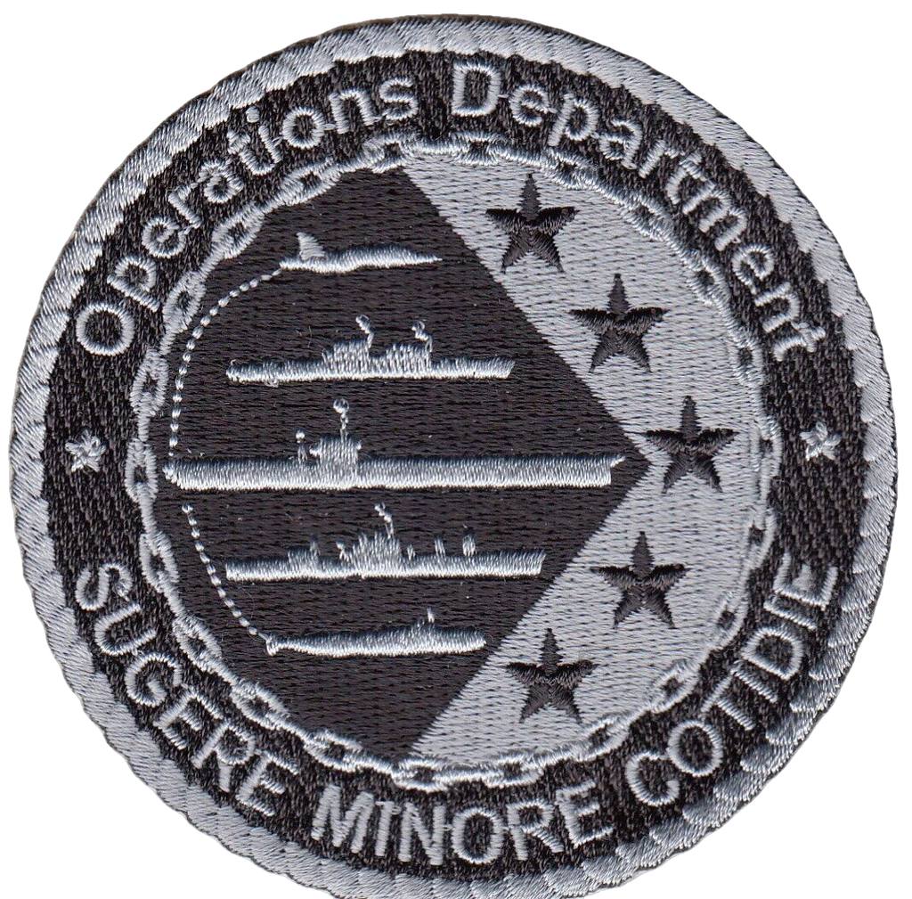 OPERATIONS DEPARTMENT SUGERE MINORE COTIDIE STEEL GREY / BLACK PATCH - PatchQuest