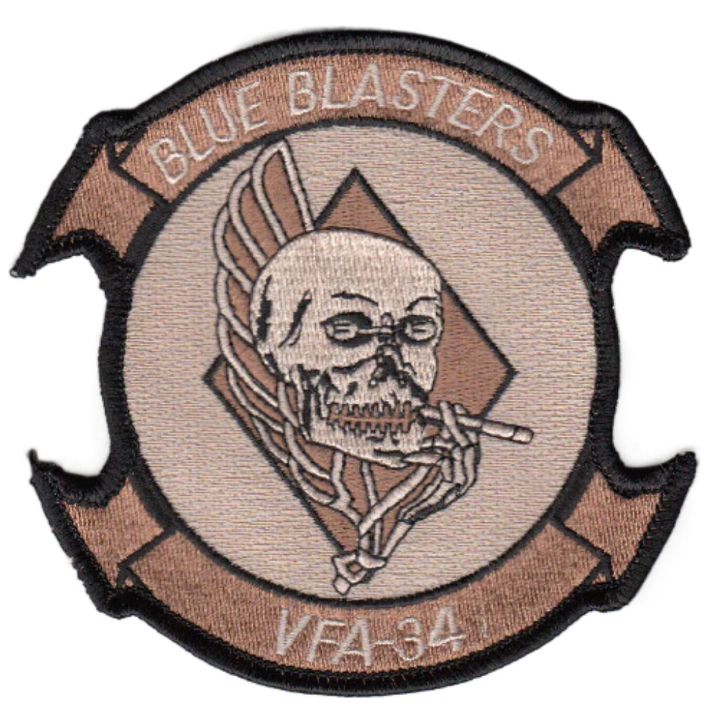 VFA-34 BLUE BLASTERS DESERT COMMAND CHEST PATCH - PatchQuest