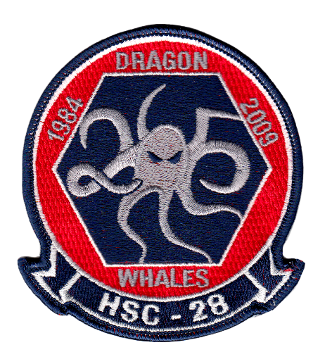 HSC-28 DRAGON WHALES 1984-2009 ANNIVERSARY COMMAND CHEST PATCH - PatchQuest
