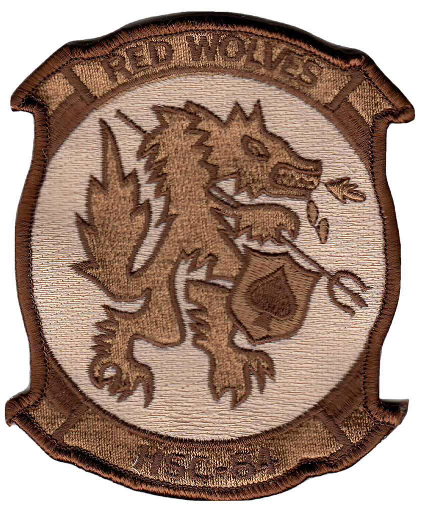 HSC-84 RED WOLVES DESERT COMMAND CHEST PATCH - PatchQuest