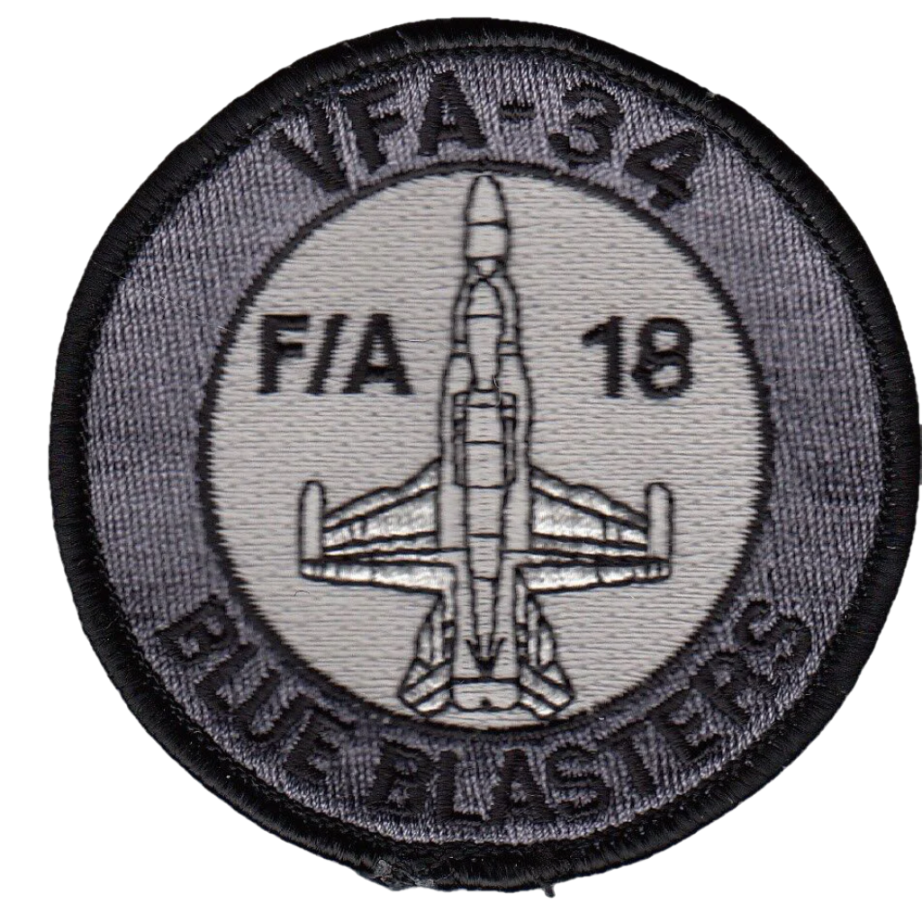 VFA-34 BLUE BLASTERS GREY COMMAND SHOULDER PATCH - PatchQuest