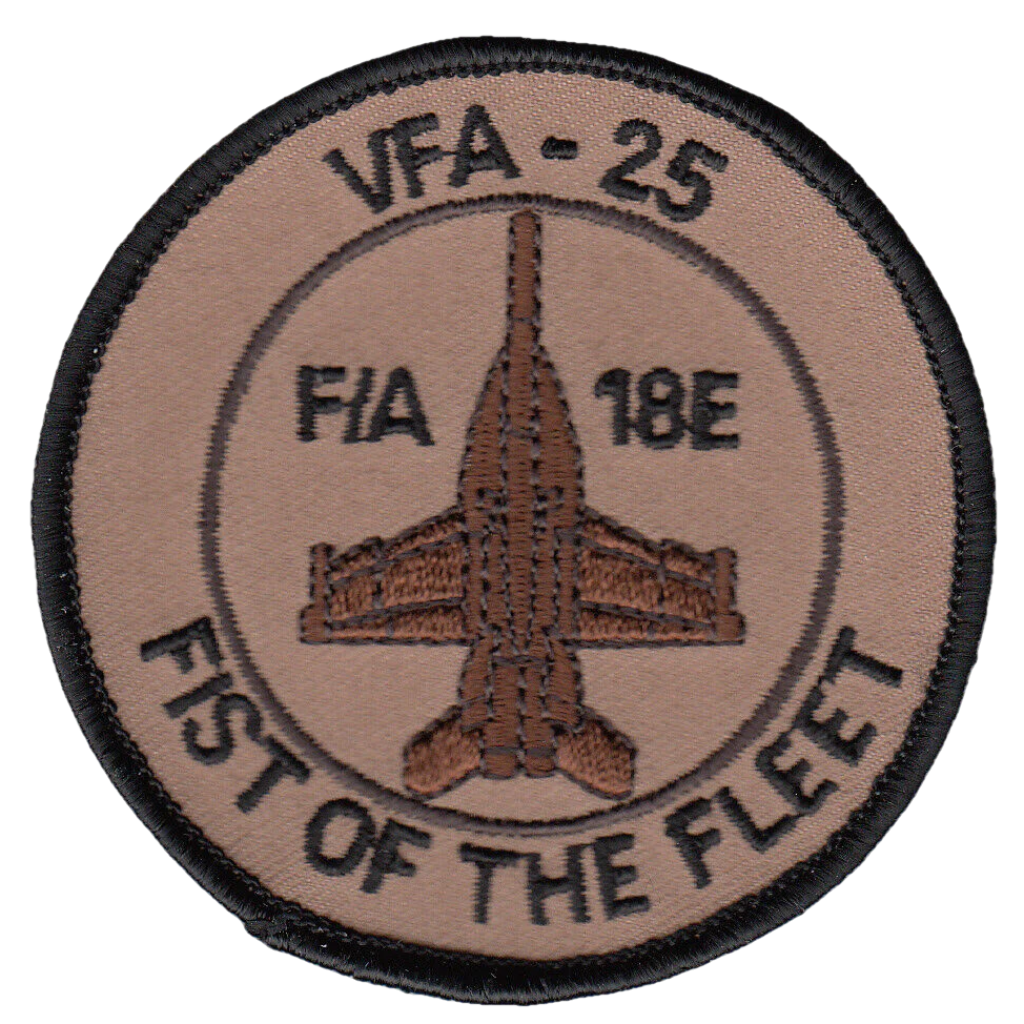 VFA-25 FIST OF THE FLEET DESERT F/A-18E SHOULDER PATCH [Item 025001] - PatchQuest