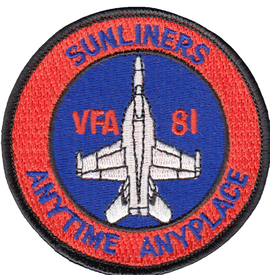 VFA-81 SUNLINERS ANYTIME ANYPLACE STANDARD SHOULDER PATCH - PatchQuest