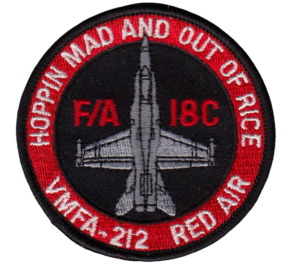 VMFA-212 LANCERS HOPIN MAD AND OUT OF RICE SHOULDER PATCH - PatchQuest