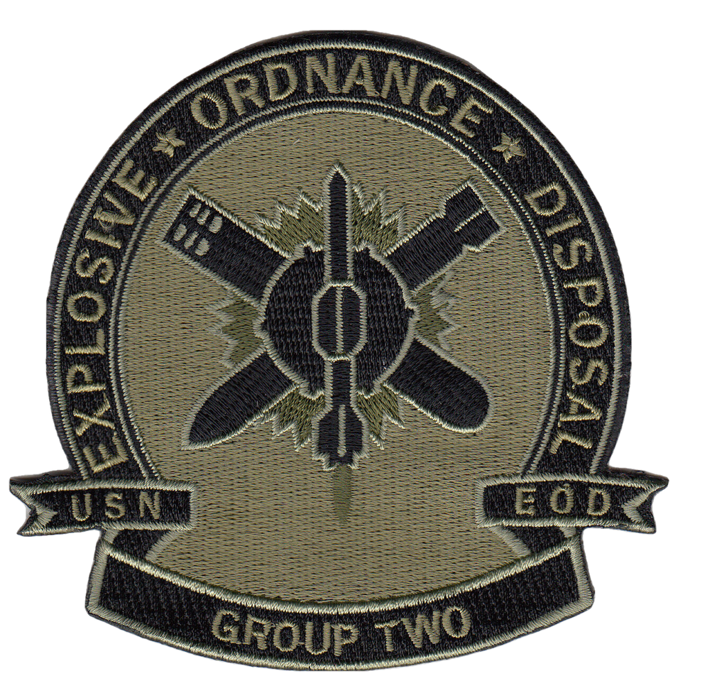 EXPLOSIVE ORDNANCE DISPOSAL GROUP TWO OD GREEN CHEST PATCH - PatchQuest