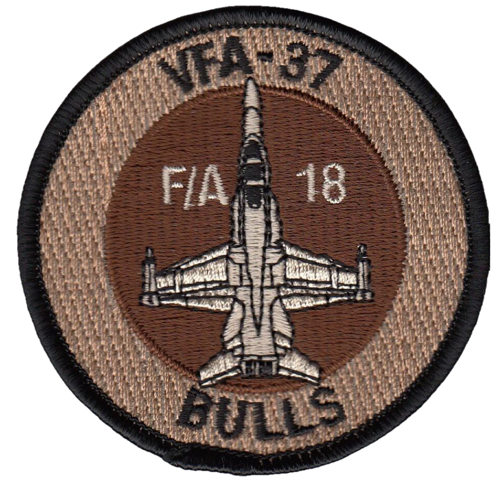 VFA-37 RAGIN' BULL DESERT F/A-18 SHOULDER  PATCH - PatchQuest