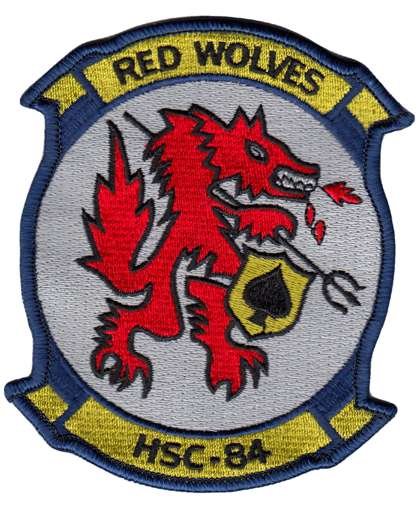 HSC-84 RED WOLVES GRAY COMMAND CHEST PATCH - PatchQuest
