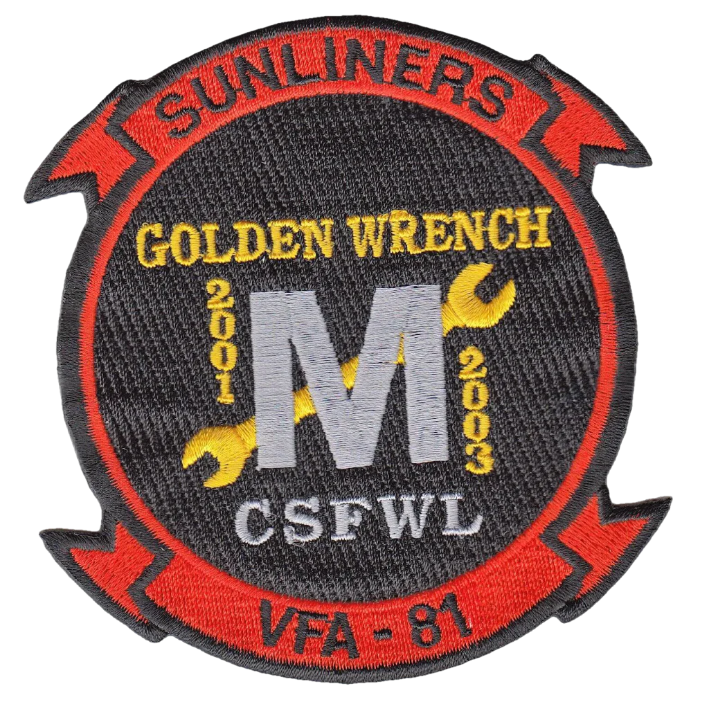 VFA-81 SUNLINERS 2001 - 2003 GOLDEN WRENCH CSFWL PATCH - PatchQuest