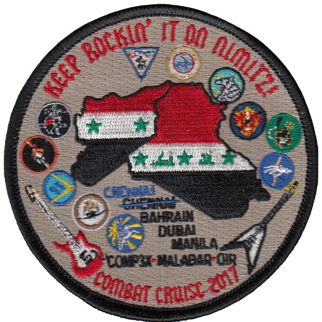 VFA-154 BLACK KNIGHTS COMBAT CRUISE 2017 KEEP ROCKIN' IT ON NIMITZ! PATCH - PatchQuest