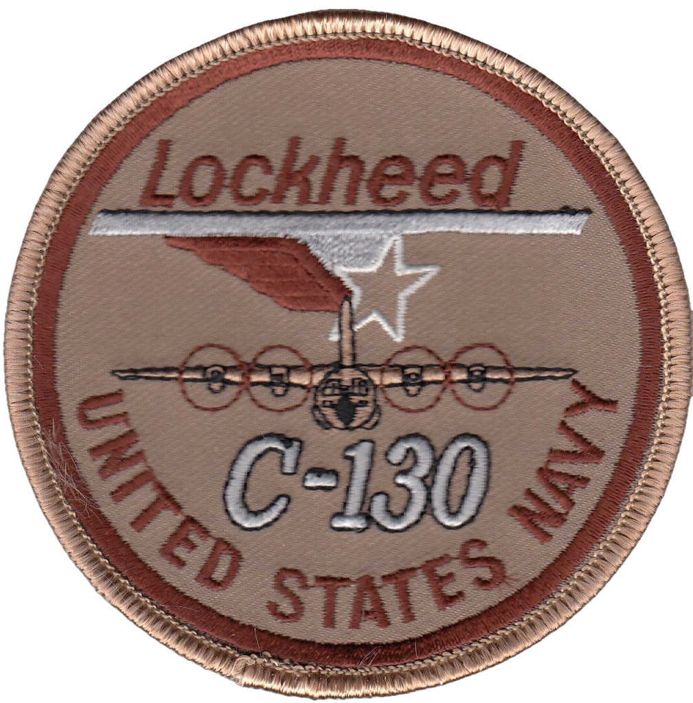 UNITED STATES NAVY DESERT LOCKHEED C-130 SHOULDER PATCH - PatchQuest