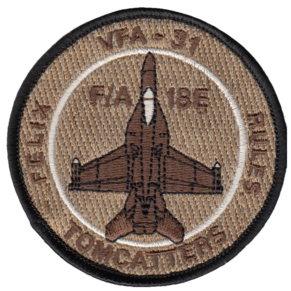 VFA-31 TOMCATTERS DESERT F/A-18E FELIX RULES SHOULDER PATCH - PatchQuest