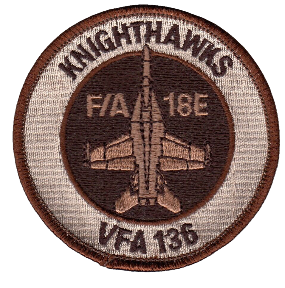 VFA-136 KNIGHTHAWKS DESERT F/A-18E SHOULDER PATCH - PatchQuest