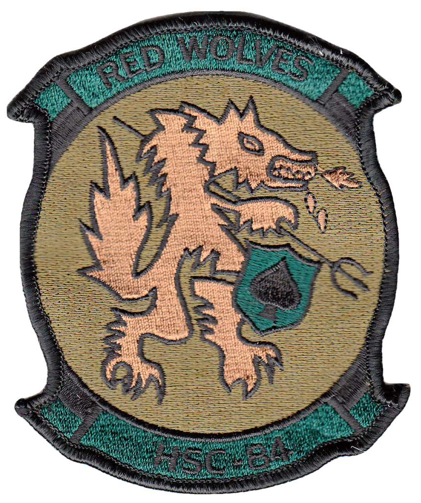 HSC-84 RED WOLVES OD GREEN COMMAND CHEST PATCH - PatchQuest