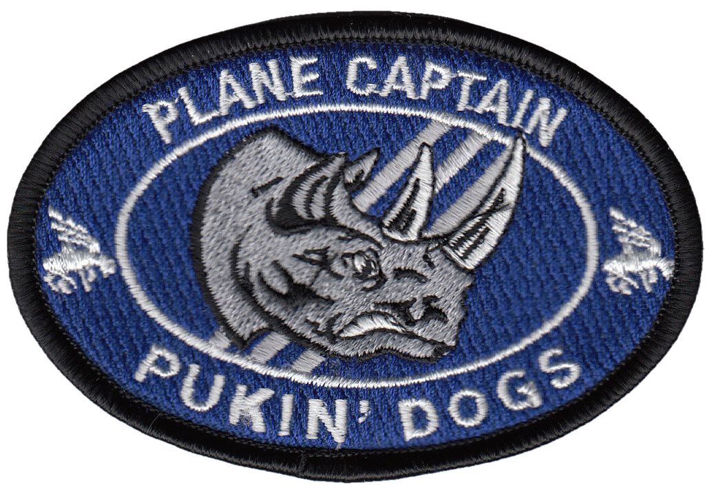 VFA-143 PUKIN' DOGS PLANE CAPTAIN OVAL SHOULDER PATCH - PatchQuest
