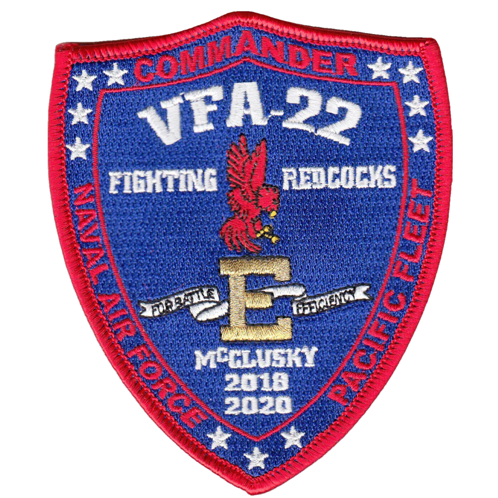 VFA-22 FIGHTING REDCOCKS BATTLE E 2018 & 2020 PATCH [Item 022007] - PatchQuest