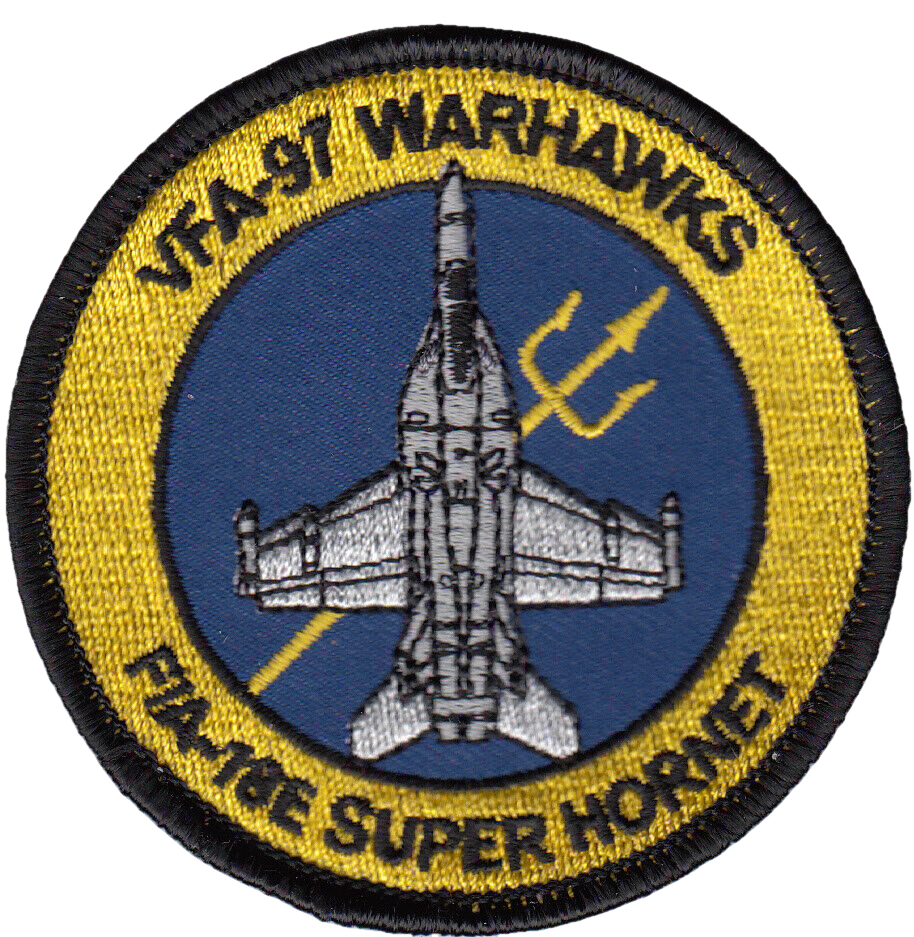 VFA-97 WARHAWKS F/18-E SUPER HORNET SHOULDER PATCH - PatchQuest