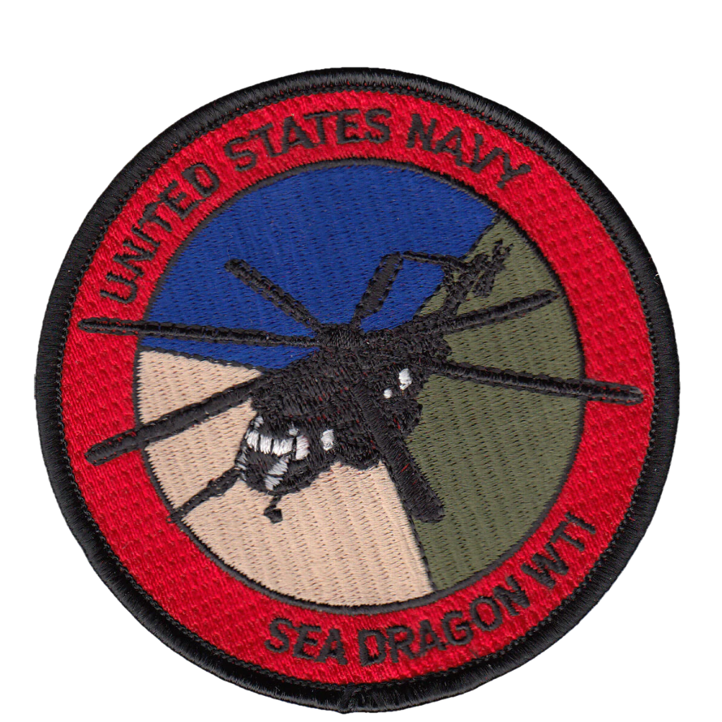 Helicopter patch with red border