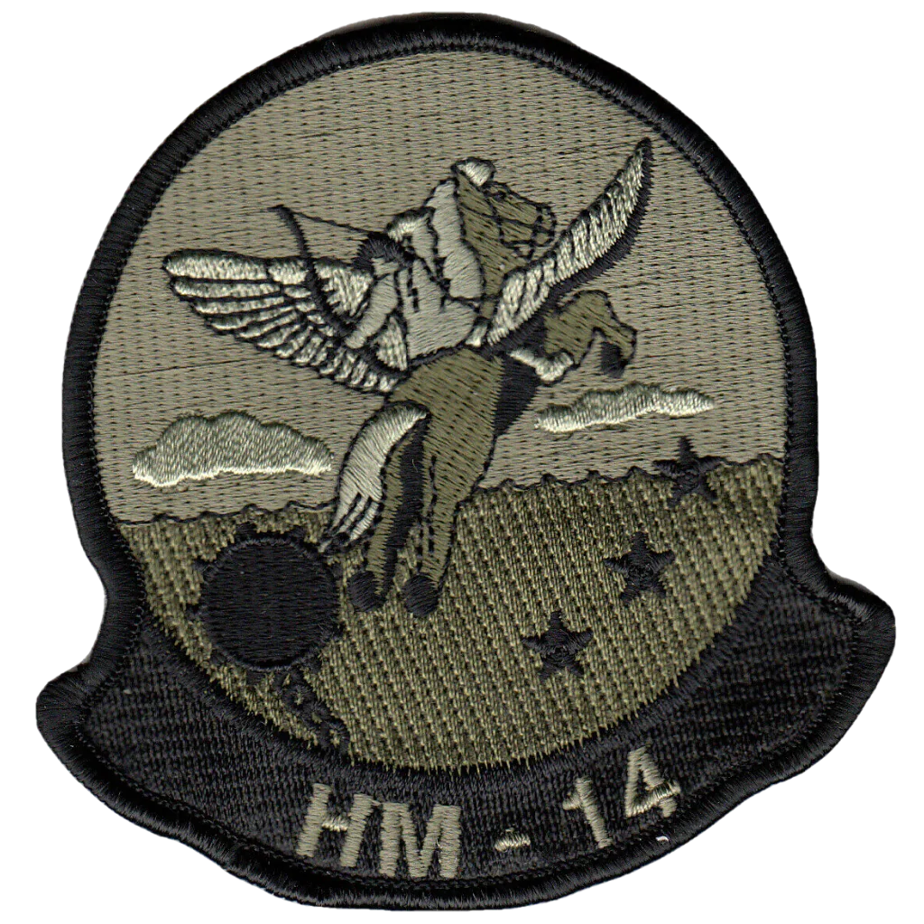 HM-14 VANGUARD COMMAND OD GREEN / BLACK CHEST PATCH - PatchQuest