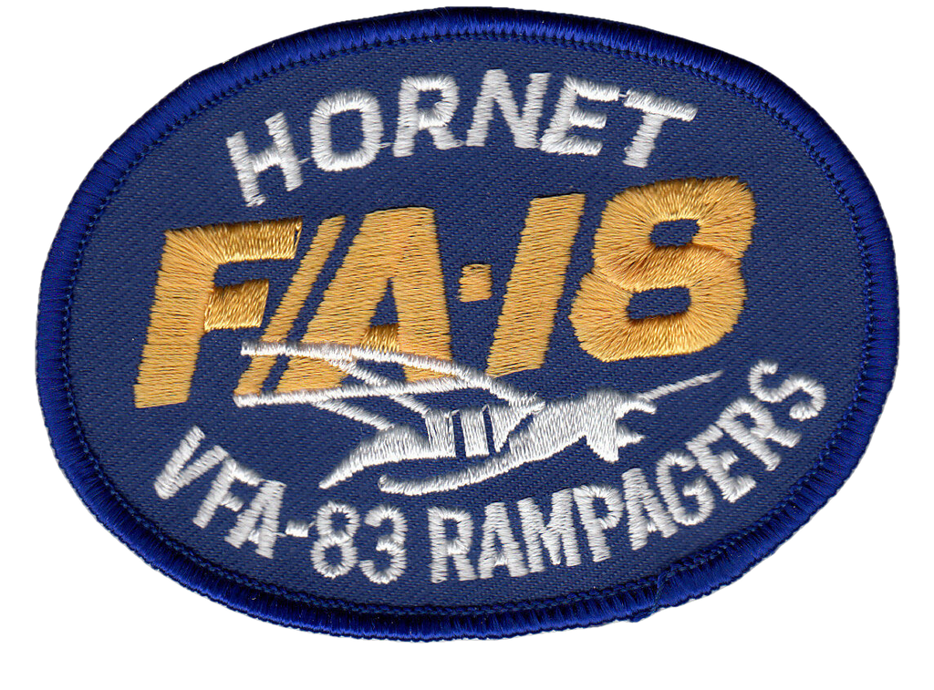 VFA-83 RAMPAGERS F/A-18 HORNET SHOULDER PATCH - PatchQuest