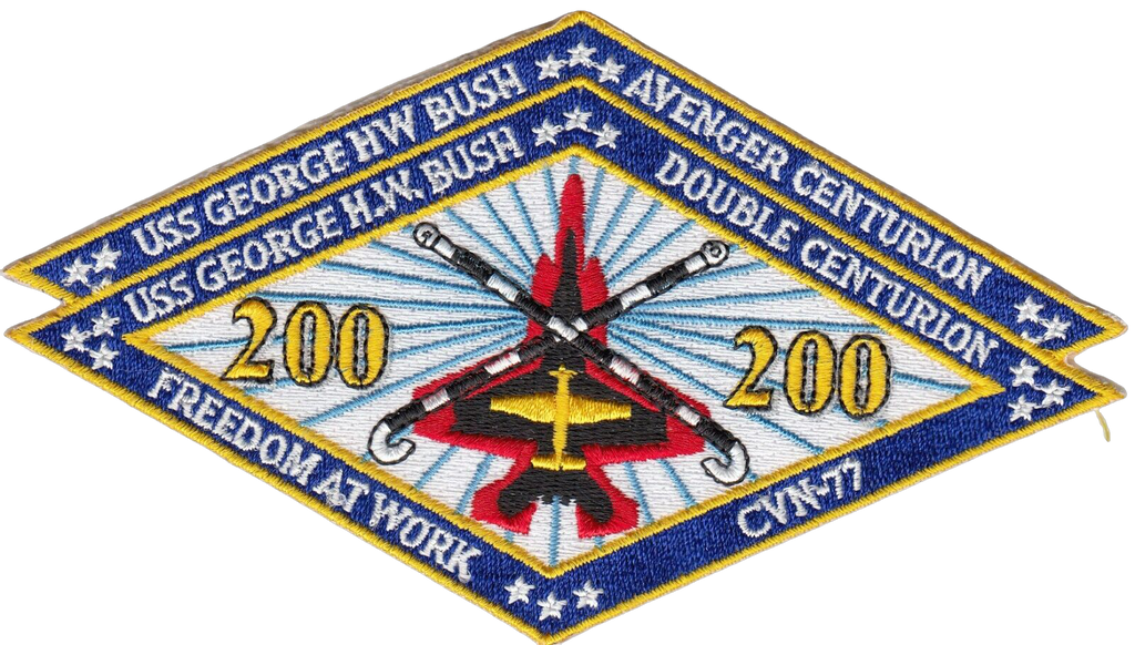 USS GEORGE H. BUSH DOUBLE CENTURION / FREEDOM AT WORK PATCH - PatchQuest