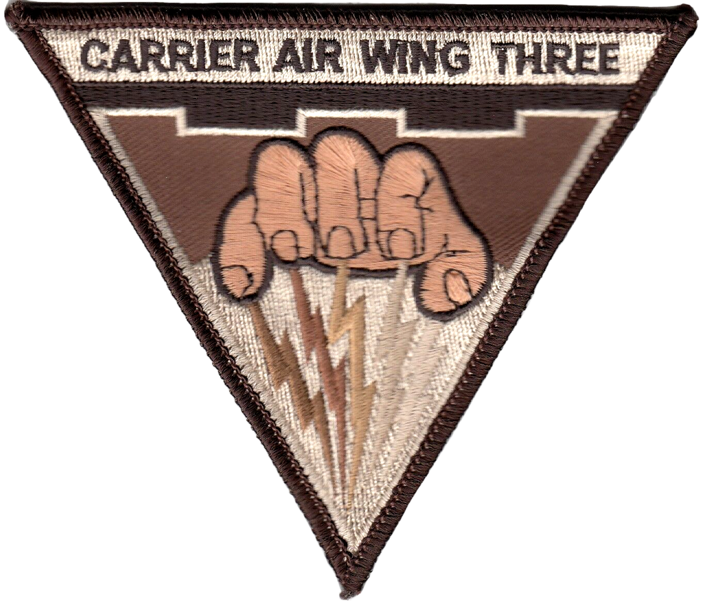 CARRIER AIR WING THREE DESERT COMMAND CHEST PATCH - PatchQuest
