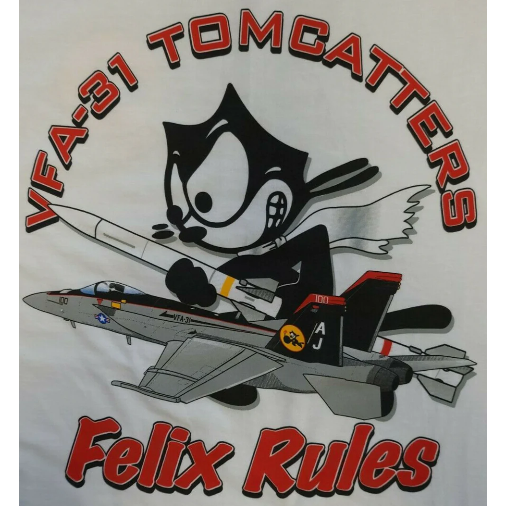 FIGHTING 31 TOMCATTERS FELIX RULES T-SHIRT - PatchQuest