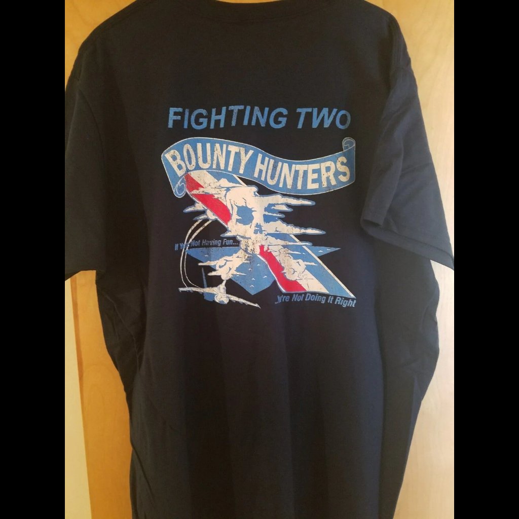 FIGHTING TWO BOUNTY HUNTERS IF YOU'RE NOT HAVING FUN T-SHIRT NAVY - PatchQuest